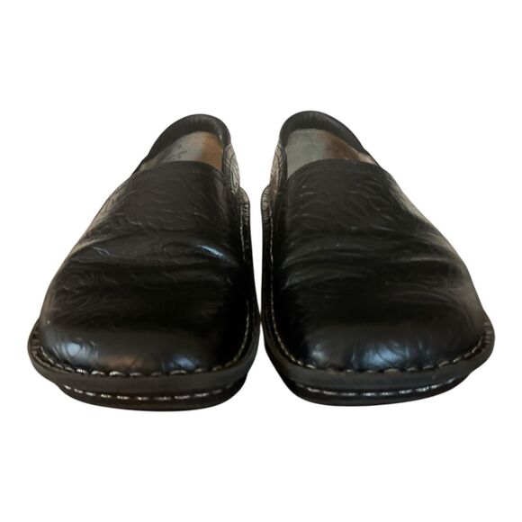 Alegria Deb 531 Debra Rose Embossed‎ Black Leather Shoes Size 38 - 8-8.5 US - Picture 9 of 16